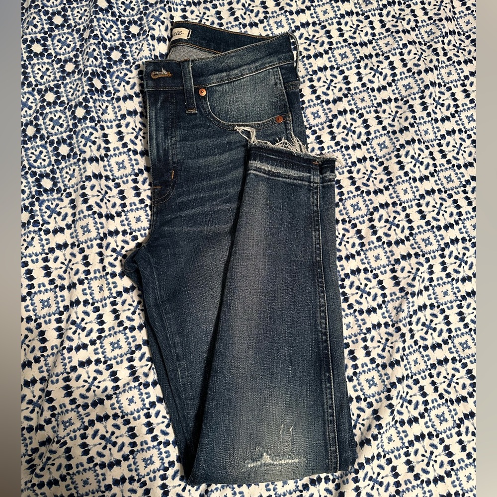 madewell 9” high rise skinny jeans